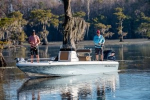 side shot 2 men fishing